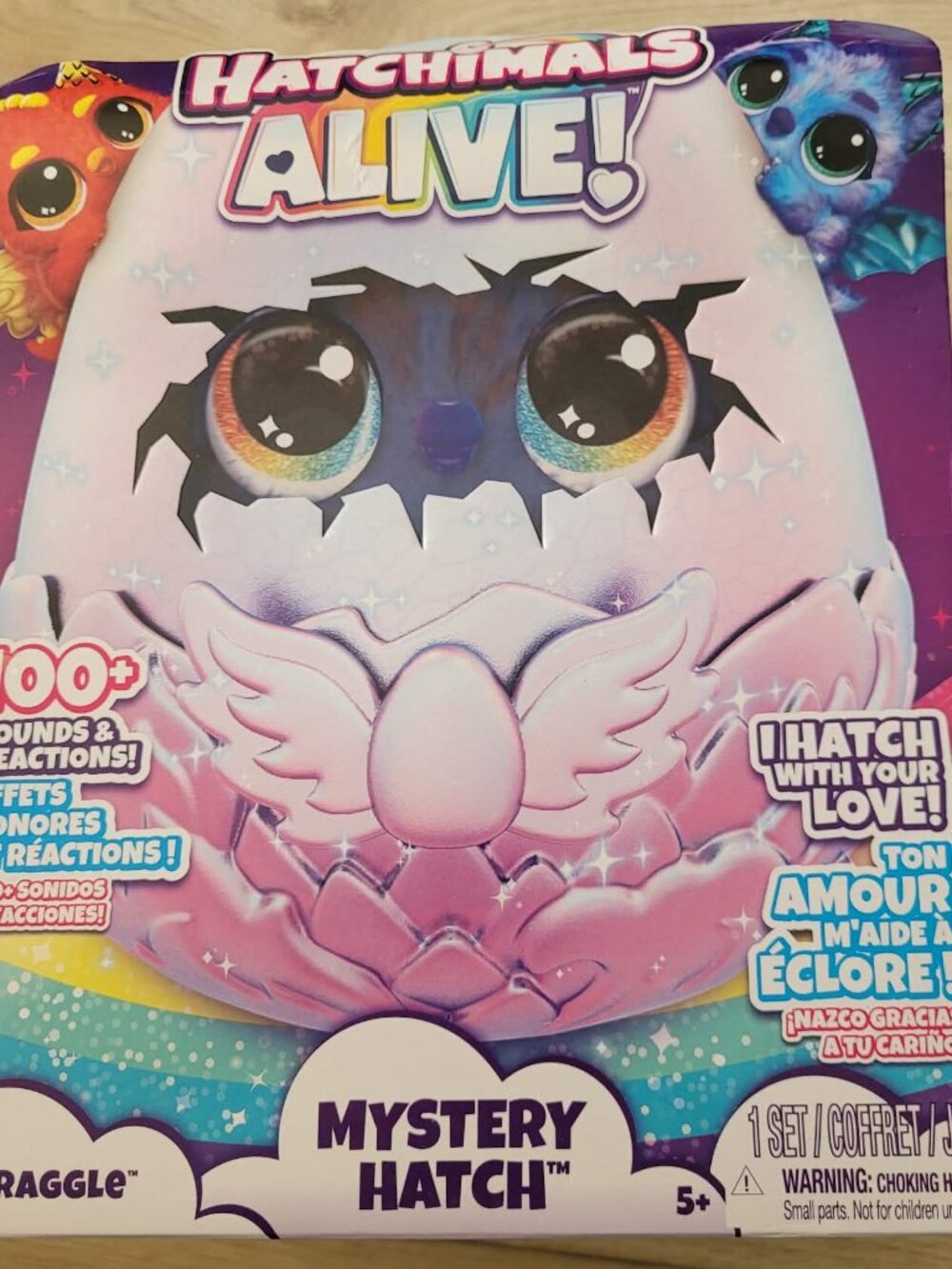 new HATCHIMALS ALIVE MYSTERY HATCH DRAGGLE splash or flame